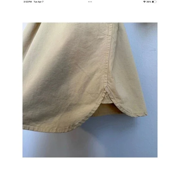 Ralph Lauren Shirt Dress Small Belted Button Front Khaki Tan Cotton Safari EUC - Picture 6 of 8